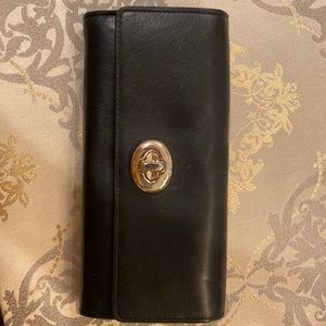 Coach wallet, black leather fair condition